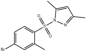 1-[(4-bromo-2-methylphenyl)sulfonyl]-3,5-dimethyl-1H-pyrazole Struktur