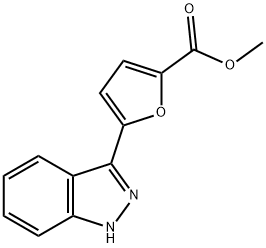 2-Furancarboxylic acid, 5-(1H-indazol-3-yl)-, methyl ester Struktur