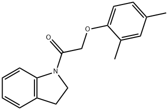 1-(2,3-dihydro-1H-indol-1-yl)-2-(2,4-dimethylphenoxy)ethanone Struktur