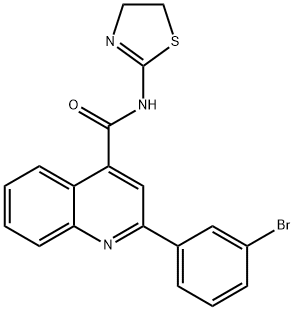 2-(3-bromophenyl)-N-(4,5-dihydro-1,3-thiazol-2-yl)-4-quinolinecarboxamide Struktur