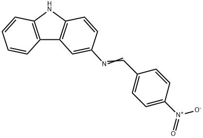 (E)-N-(4-nitrobenzylidene)-9H-carbazol-3-amine Struktur