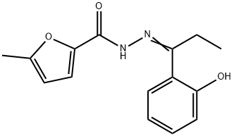 (E)-N'-(1-(2-hydroxyphenyl)propylidene)-5-methylfuran-2-carbohydrazide Struktur