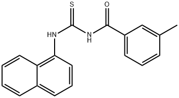 3-methyl-N-[(1-naphthylamino)carbonothioyl]benzamide Struktur