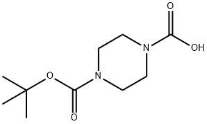 4-(tert-butoxycarbonyl)piperazine-1-carboxylic acid Struktur