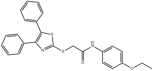 2-[(4,5-diphenyl-1,3-oxazol-2-yl)sulfanyl]-N-(4-ethoxyphenyl)acetamide Struktur