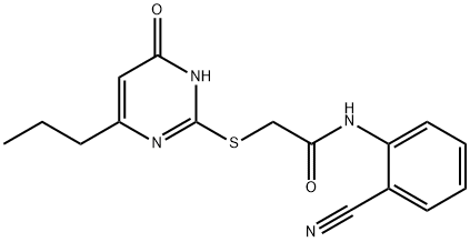 N-(2-cyanophenyl)-2-[(4-hydroxy-6-propylpyrimidin-2-yl)sulfanyl]acetamide Struktur