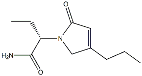 (S)-2-(2-oxo-4-propyl-2,5-dihydro-1H-pyrrol-1-yl)butanamide Struktur