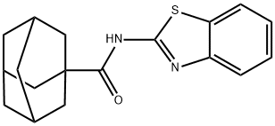 N-(1,3-benzothiazol-2-yl)tricyclo[3.3.1.1~3,7~]decane-1-carboxamide Struktur