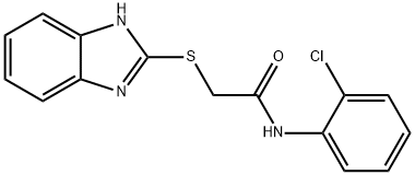 2-(1H-benzimidazol-2-ylsulfanyl)-N-(2-chlorophenyl)acetamide Struktur