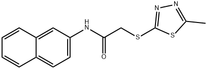 2-[(5-methyl-1,3,4-thiadiazol-2-yl)sulfanyl]-N-(naphthalen-2-yl)acetamide Struktur