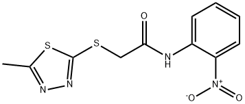 2-[(5-methyl-1,3,4-thiadiazol-2-yl)sulfanyl]-N-(2-nitrophenyl)acetamide Struktur