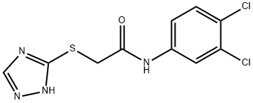 N-(3,4-dichlorophenyl)-2-(4H-1,2,4-triazol-3-ylsulfanyl)acetamide Struktur