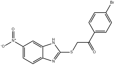 1-(4-bromophenyl)-2-[(5-nitro-1H-benzimidazol-2-yl)sulfanyl]ethanone Struktur