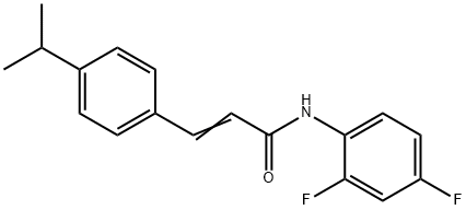 (2E)-N-(2,4-difluorophenyl)-3-[4-(propan-2-yl)phenyl]prop-2-enamide Struktur