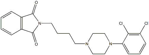 2-(4-(4-(2,3-Dichlorophenyl)piperazin-1-yl)butyl)isoindoline-1,3-dione Struktur