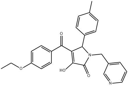 4-(4-ethoxybenzoyl)-3-hydroxy-1-(pyridin-3-ylmethyl)-5-(p-tolyl)-1H-pyrrol-2(5H)-one Struktur