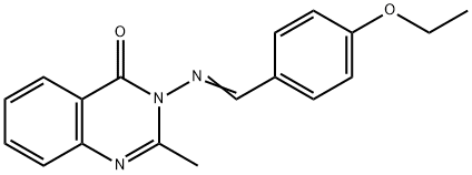 3-[(4-Ethoxy-benzylidene)-amino]-2-methyl-3H-quinazolin-4-one Struktur