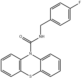 N-(4-fluorobenzyl)-10H-phenothiazine-10-carboxamide Struktur