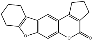 2,3,8,9,10,11-hexahydrobenzofuro[3,2-g]cyclopenta[c]chromen-4(1H)-one Struktur