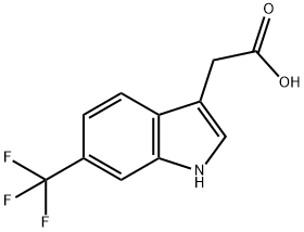 2-(6-Trifluoromethyl-1H-indol-3-yl)acetic acid Struktur