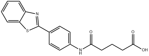 5-{[4-(1,3-benzothiazol-2-yl)phenyl]amino}-5-oxopentanoic acid Struktur