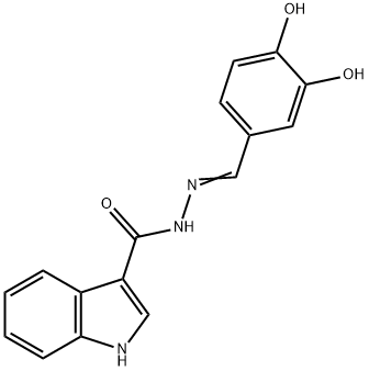 (E)-N'-(3,4-dihydroxybenzylidene)-1H-indole-3-carbohydrazide Struktur