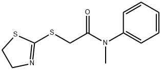 2-(4,5-dihydro-1,3-thiazol-2-ylsulfanyl)-N-methyl-N-phenylacetamide Struktur