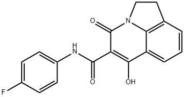 N-(4-fluorophenyl)-6-hydroxy-4-oxo-2,4-dihydro-1H-pyrrolo[3,2,1-ij]quinoline-5-carboxamide Struktur