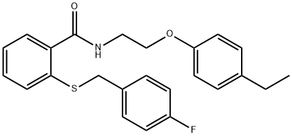 N-[2-(4-ethylphenoxy)ethyl]-2-[(4-fluorobenzyl)sulfanyl]benzamide Struktur