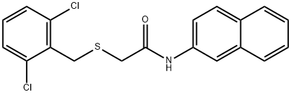 2-[(2,6-dichlorobenzyl)sulfanyl]-N-(naphthalen-2-yl)acetamide Struktur