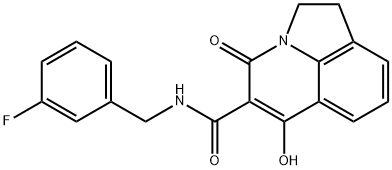 N-(3-fluorobenzyl)-6-hydroxy-4-oxo-2,4-dihydro-1H-pyrrolo[3,2,1-ij]quinoline-5-carboxamide Struktur