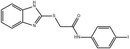 2-(1H-benzimidazol-2-ylsulfanyl)-N-(4-iodophenyl)acetamide Struktur