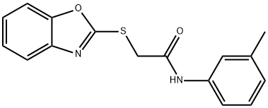 2-(1,3-benzoxazol-2-ylsulfanyl)-N-(3-methylphenyl)acetamide Struktur