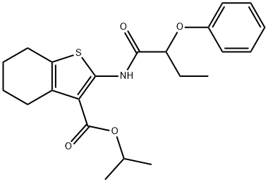 isopropyl 2-(2-phenoxybutanamido)-4,5,6,7-tetrahydrobenzo[b]thiophene-3-carboxylate Struktur