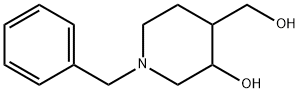 1-benzyl-4-(hydroxymethyl)piperidin-3-ol Struktur