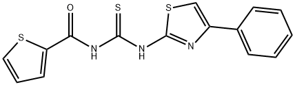 N-{[(4-phenyl-1,3-thiazol-2-yl)amino]carbonothioyl}-2-thiophenecarboxamide Struktur