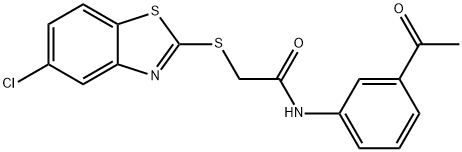 N-(3-acetylphenyl)-2-[(5-chloro-1,3-benzothiazol-2-yl)sulfanyl]acetamide Struktur