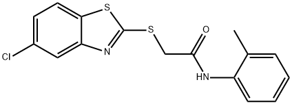 2-[(5-chloro-1,3-benzothiazol-2-yl)sulfanyl]-N-(2-methylphenyl)acetamide Struktur