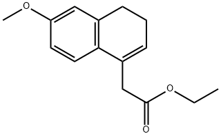 ethyl 2-(6-methoxy-3,4-dihydronaphthalen-1-yl)acetate Struktur