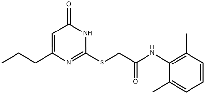 N-(2,6-dimethylphenyl)-2-[(4-hydroxy-6-propylpyrimidin-2-yl)sulfanyl]acetamide Struktur