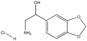 2-Amino-1-benzo[1,3]dioxol-5-yl-ethanol hydrochloride Struktur