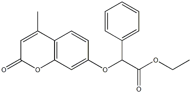 ethyl [(4-methyl-2-oxo-2H-chromen-7-yl)oxy](phenyl)acetate Struktur