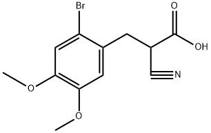 3-(2-Bromo-4,5-dimethoxyphenyl)-2-cyanopropionic Acid Struktur