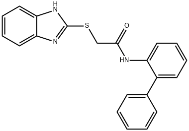 2-(1H-benzimidazol-2-ylsulfanyl)-N-(biphenyl-2-yl)acetamide Struktur