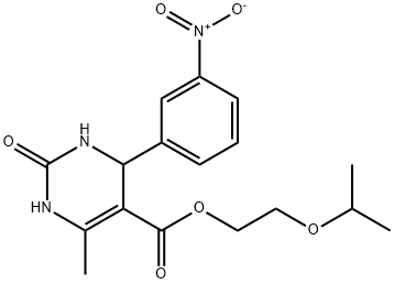 2-(propan-2-yloxy)ethyl 6-methyl-4-(3-nitrophenyl)-2-oxo-1,2,3,4-tetrahydropyrimidine-5-carboxylate Struktur