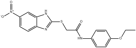 N-(4-ethoxyphenyl)-2-[(5-nitro-1H-benzimidazol-2-yl)sulfanyl]acetamide Struktur