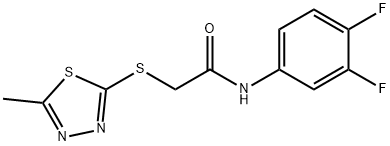 N-(3,4-difluorophenyl)-2-[(5-methyl-1,3,4-thiadiazol-2-yl)sulfanyl]acetamide Struktur