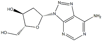 (2R,3S,5R)-5-(7-amino-3H-[1,2,3]triazolo[4,5-d]pyrimidin-3-yl)-2-(hydroxymethyl)tetrahydrofuran-3-ol Struktur