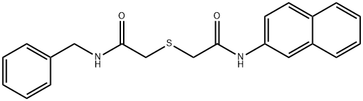 2-{[2-(benzylamino)-2-oxoethyl]sulfanyl}-N-(naphthalen-2-yl)acetamide Struktur