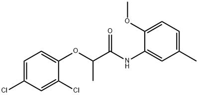 2-(2,4-dichlorophenoxy)-N-(2-methoxy-5-methylphenyl)propanamide Struktur